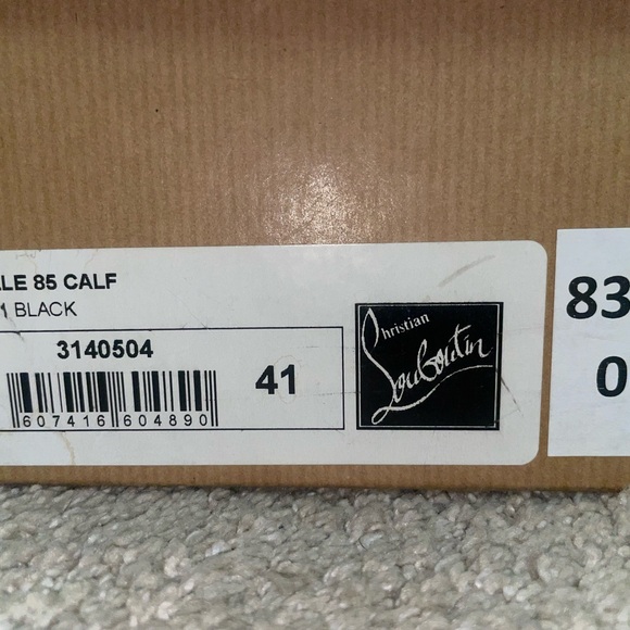 Christian Louboutin Size 41 Black Belle 85 Calf Booties - Picture 6 of 7